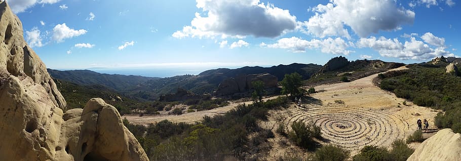 Hike, Malibu, Castro, Crest, Spiral, Rock, castro crest, sky, blue, california