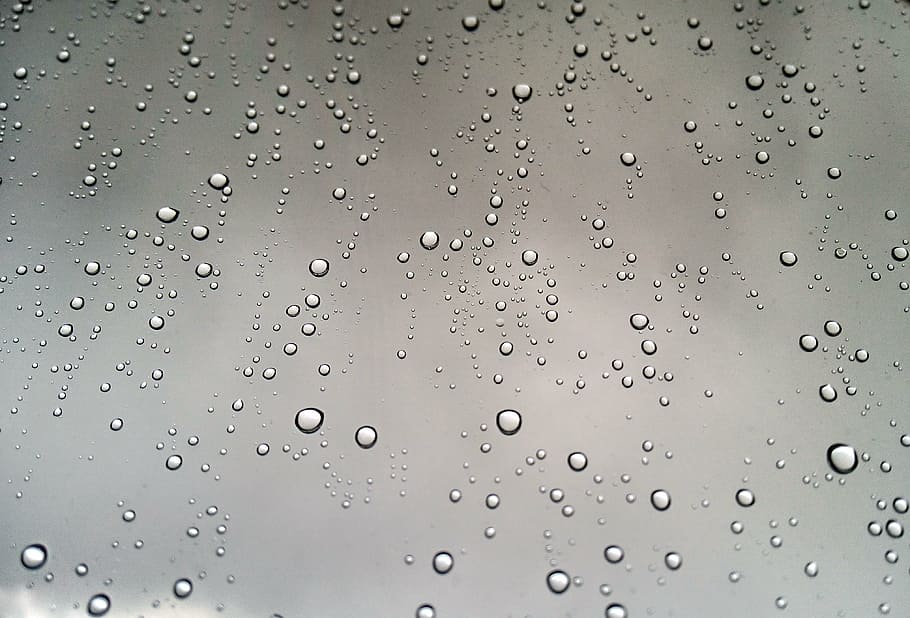 water droplets, rain, cloud, drops, cold, grey, white, storm, background, gray