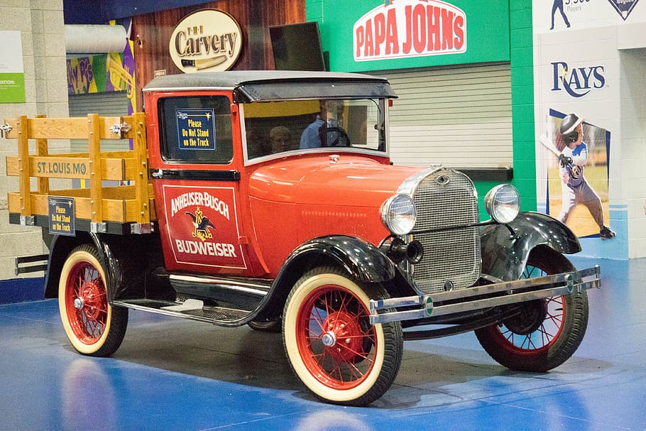 antique, vehicle, rays stadium, tampa, florida, old, vintage, classic, automobile, design