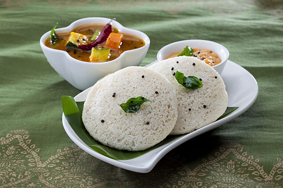 vegetable stew dish, Breakfast, Idli, Indian, Foods, indian-foods, food and drink, plate, food, healthy eating