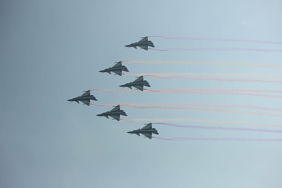 aircraft, airshow, fighter, aerobatic, aircraft material, airshow airplane show, zhuhai airshow, flying, military, air Force