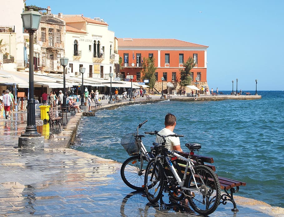 Chania, Crete, Port, The Old Town, greece, summer, sea, history, building exterior, architecture