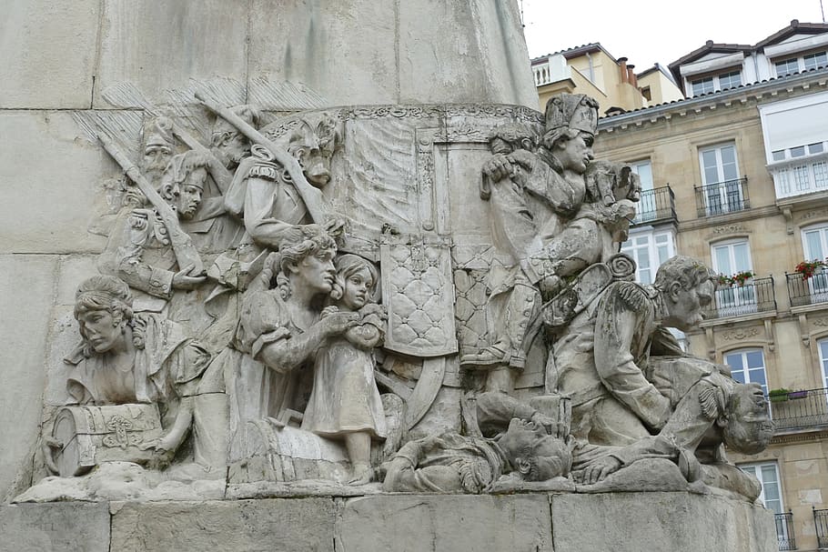 la-batalla-de-vitoria, statue, monument, war, napoleon, wellington, sculpture, history, art, the centre of vitoria-gasteiz