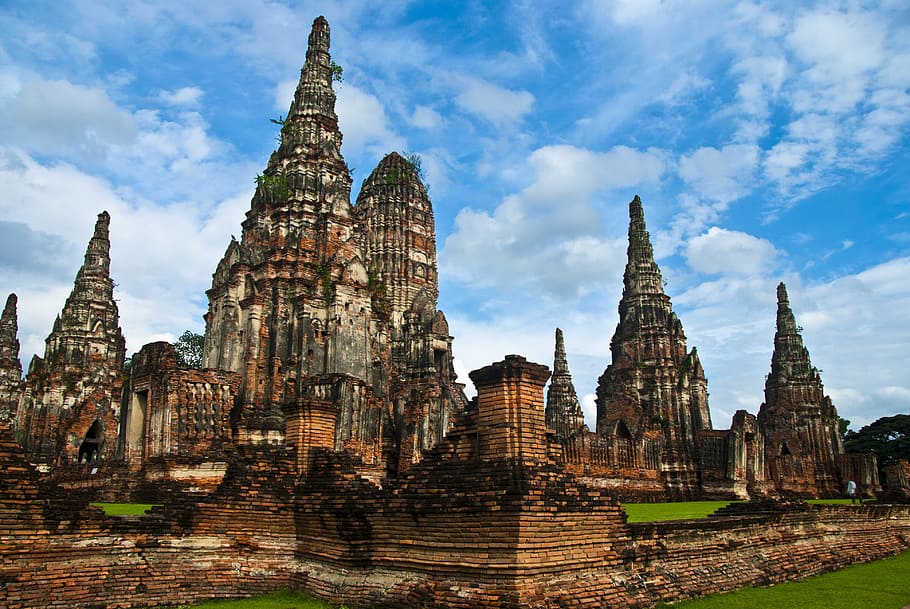 Asia, Thailand, Perjalanan, Doa, Ayuthaya, agama Budha, kuil - Bangunan, pagoda, agama, arsitektur