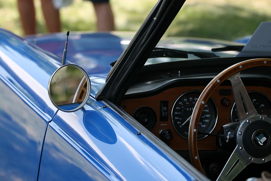 car, dashboard, interior, steering wheel, gauges, automotive, automobile, classic, retro, vintage