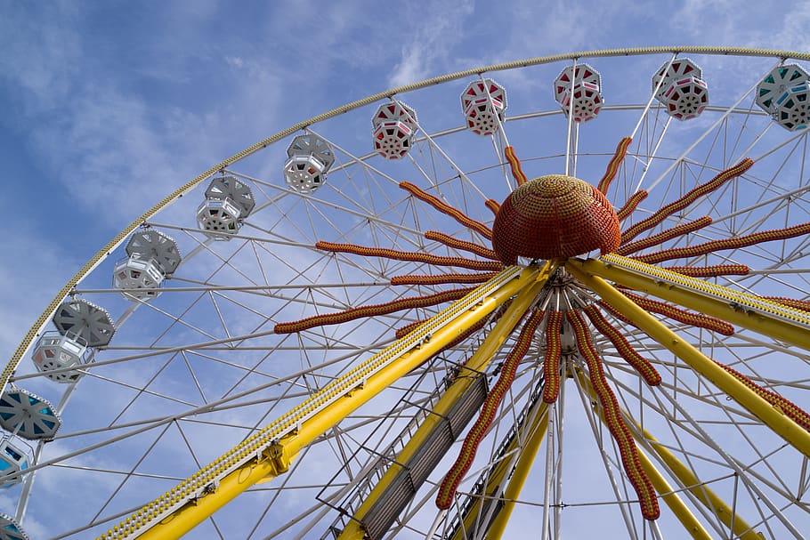 ferris wheel, year market, fair, folk festival, fairground, carousel, carnies, entertainment, fun, pleasure