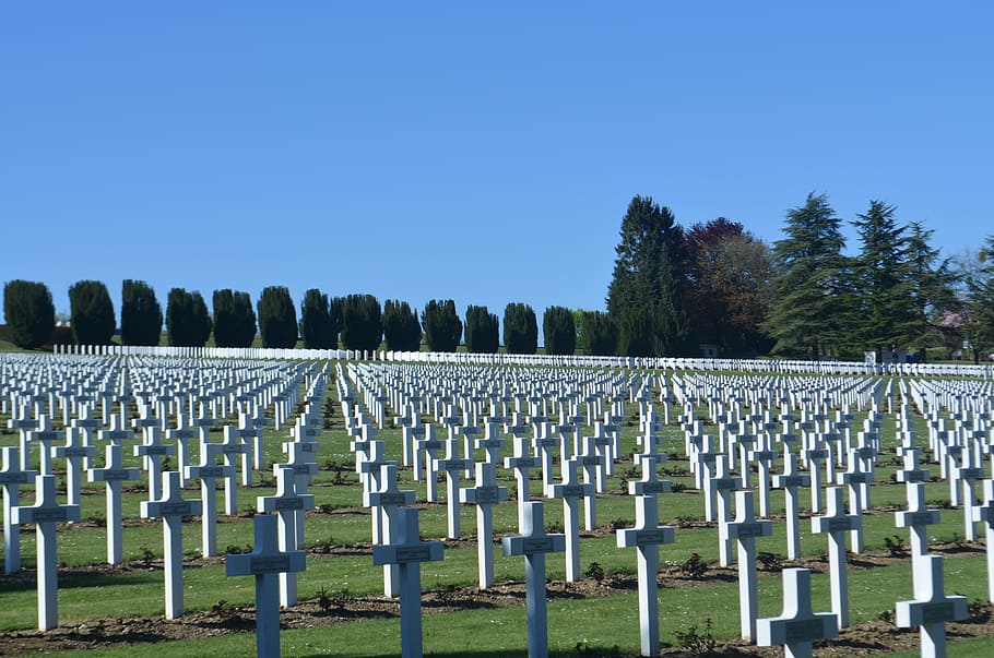 Verdun, Cemitério, Guerra Mundial, Memorial, França, morte, memória, guerra, uma fileira, lápide