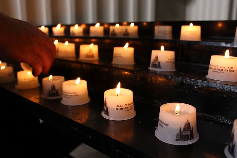theology, votive light, votive candle, votivlicht, candle, shining, candlelight, mood, mourning, reflection