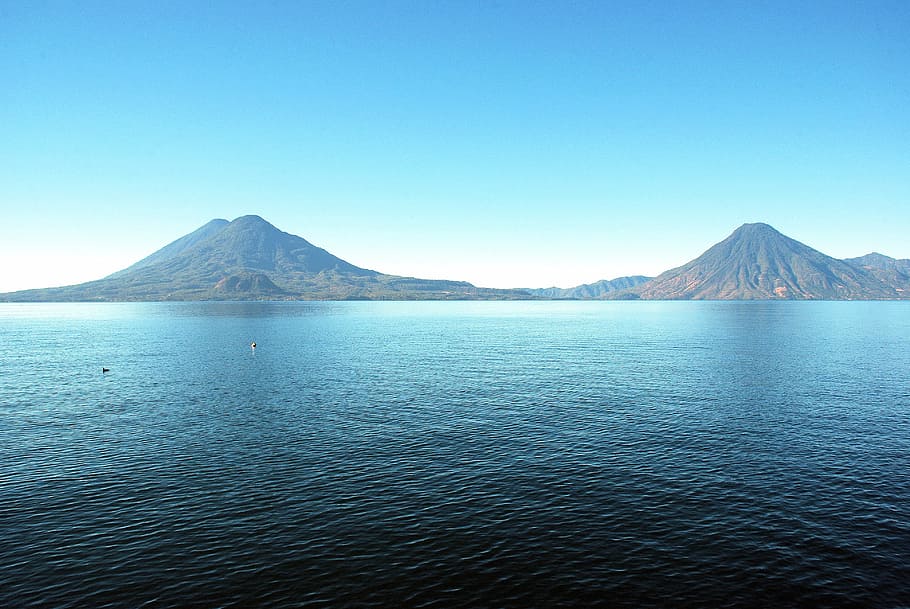 body of water, lake atitlán, guatemala, volcanoes, volcano, mt Fuji, japan, mountain, nature, scenics - nature