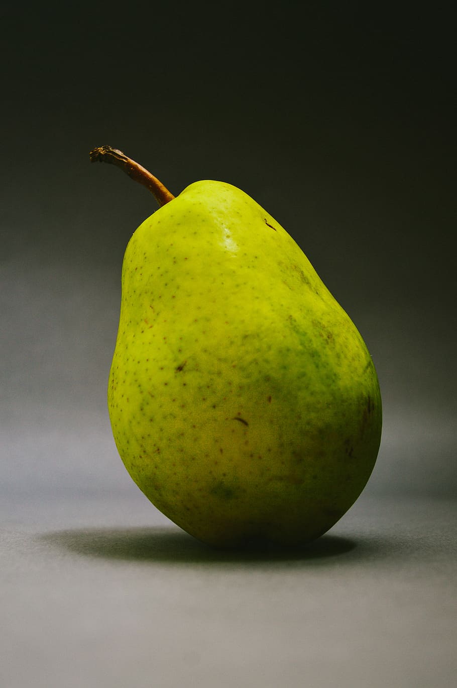 lonely pear, Lonely, pear, close up, dark, fruit, green, healthy, food, freshness