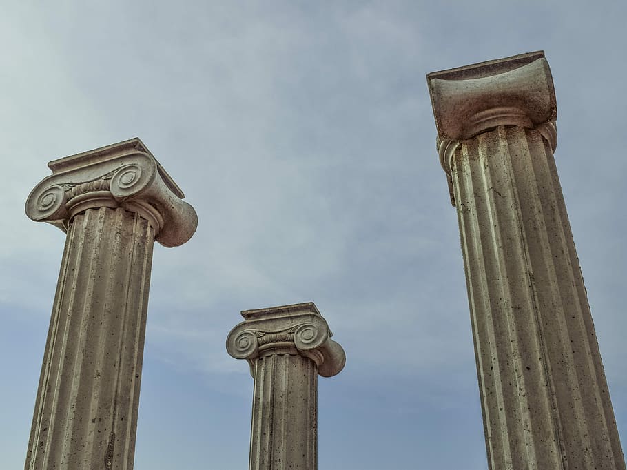 Pillar, Capitals, Greek, Architecture, pillar capitals, greek, architecture, column, ionic, elegance, classical
