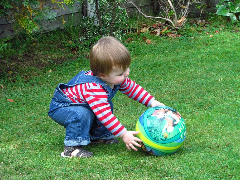 playing, outside, Ball, Toddler, Boy, Child, Sport, kid, childhood, cute