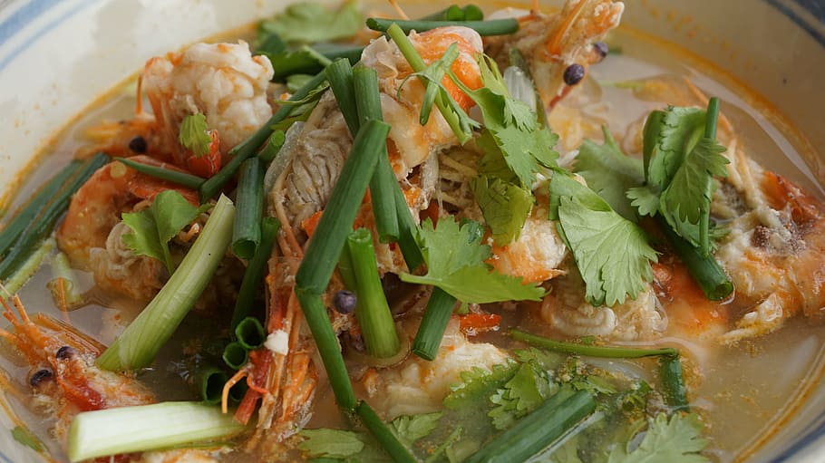 tom yum goong, sopa quente e azeda, camarão, comida da tailândia, prato, para ferver, comida, tailândia, comida e bebida, frescura