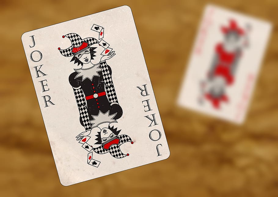 red, gray, black, joker, playing, card, gambling, luck, play, profit
