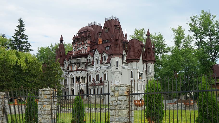 arquitetura, o antigo castelo, turismo, história, viagem, construção, bela vista, mágica, fantasia, ucrânia