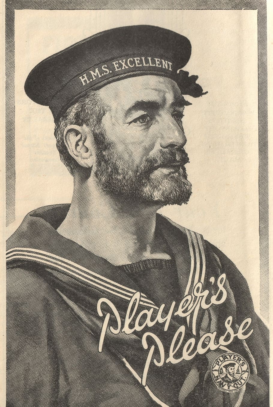 Marinero, Vintage, Tabaco, Antigüedades, marino, pipa, pipa de tabaco, barba, solo un hombre, uniforme militar