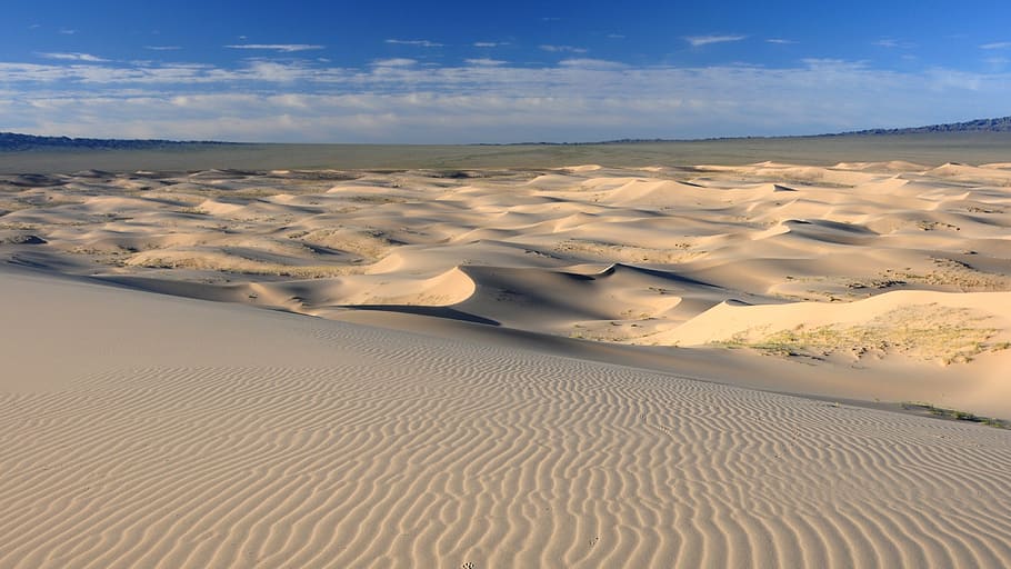gray desert sand, mongolia, desert, structure, desert landscape, sand Dune, sand, nature, dry, outdoors