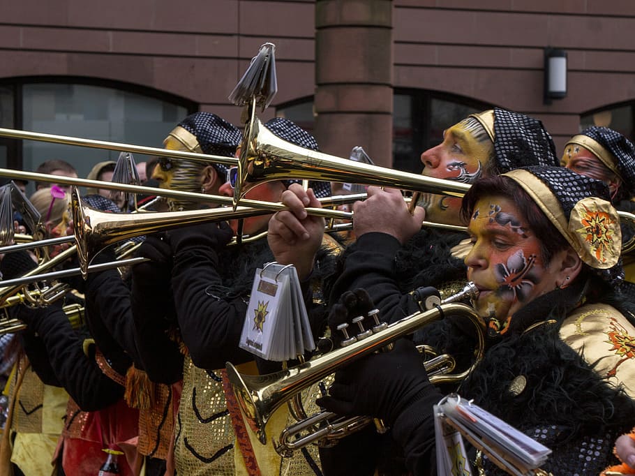 carnival, move, street carnival, musical instrument, music, arts culture and entertainment, brass instrument, performance, musician, group of people