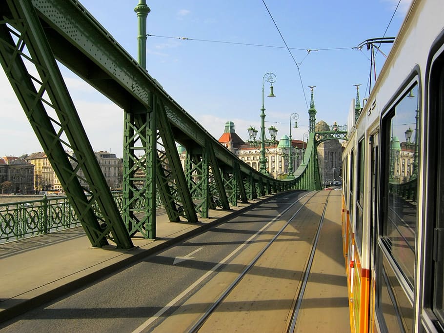 budapest, electric, bridge, liberty bridge, tracks, city, architecture, built structure, bridge - man made structure, transportation