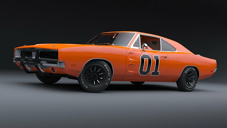 dukes, hazzard, general, lee, dodge, charger, general lee, dodge charger, muscle car, iconic car