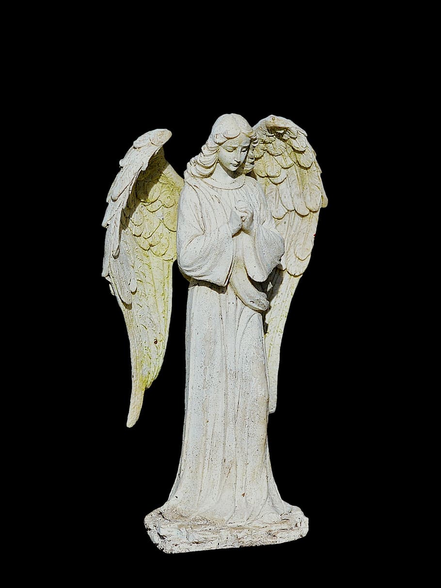 ángel, escultura, estatua, figura de ángel, figura, dormido, escultura de piedra, cementerio, art, luto