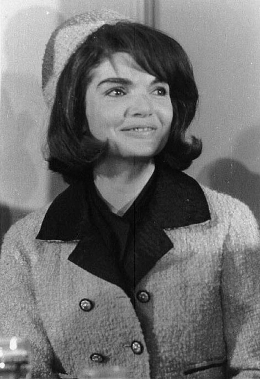 jacqueline kennedy, woman, person, official, first lady, portrait, john kennedy, jackie, monochrome, historical