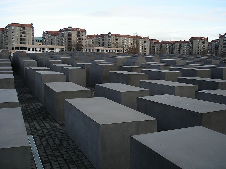 Holocaust, Memorial, Berlin, Concrete, holocaust, memorial, berlin, landmark, germany, genocide, cemetery, outdoors