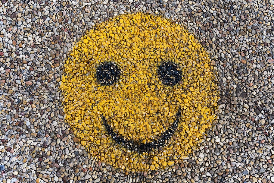 smiley, emoji, characters, mosaic, walk, ground, pavement, flooring, pattern, structure