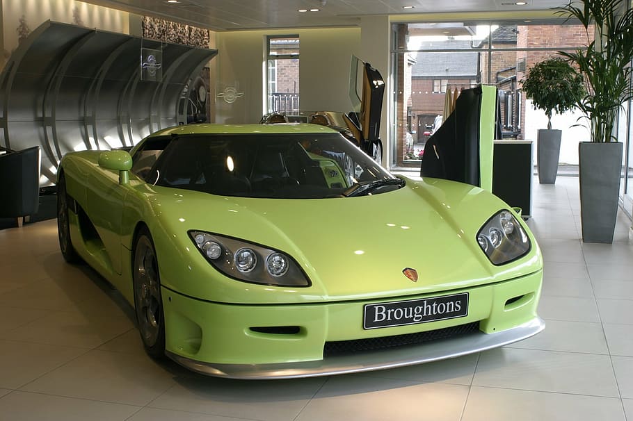 green, broughtons, convertible, coupe, white, tile flooring, koenigsegg ccr, luxury sports car, automobile, swedish