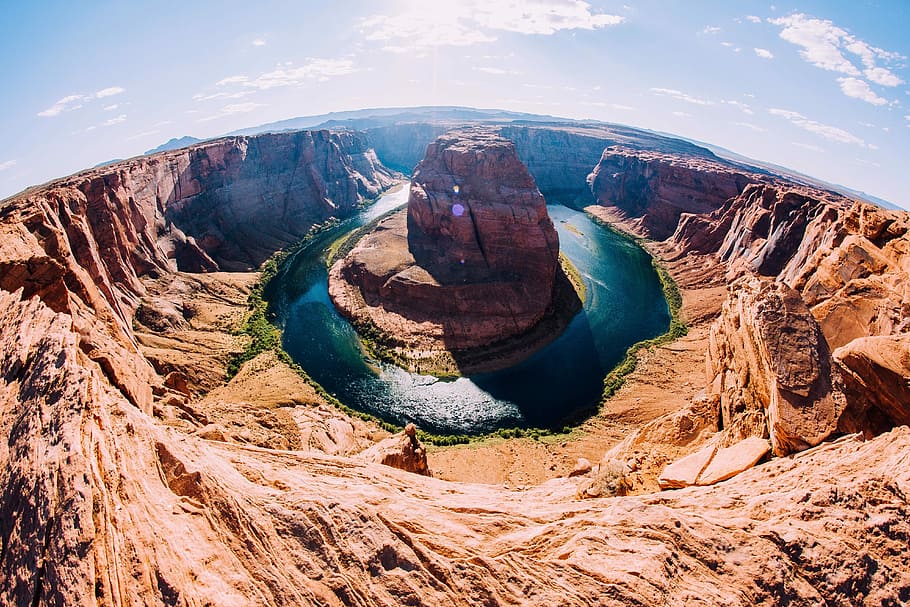 grand, canyon fish eye view, Grand Canyon, fish eye, view, nature, landscape, arizona, scenics, colorado River