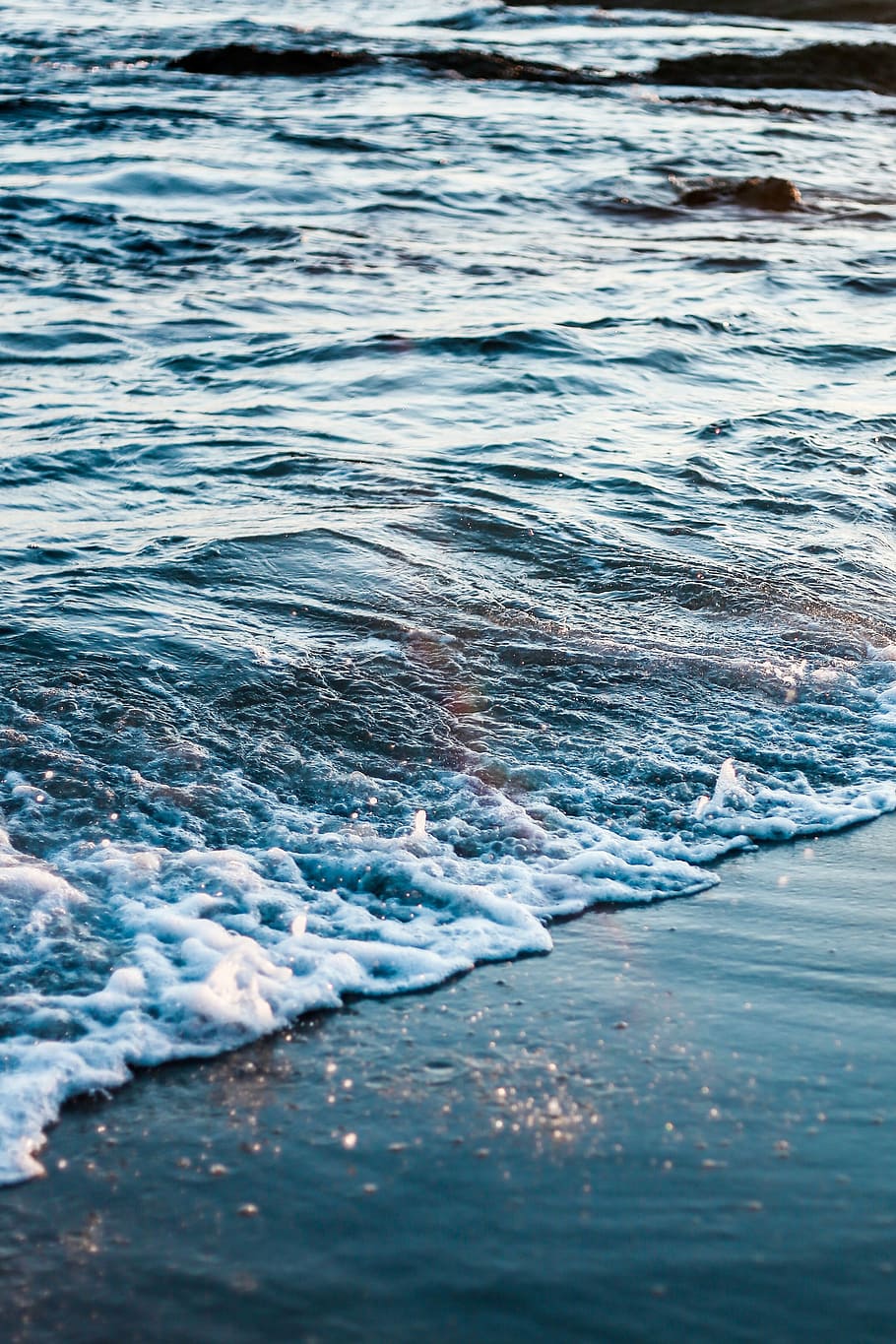 beira mar, tirado, dia, foto, mar, ondas, costa, oceano, agua, natureza