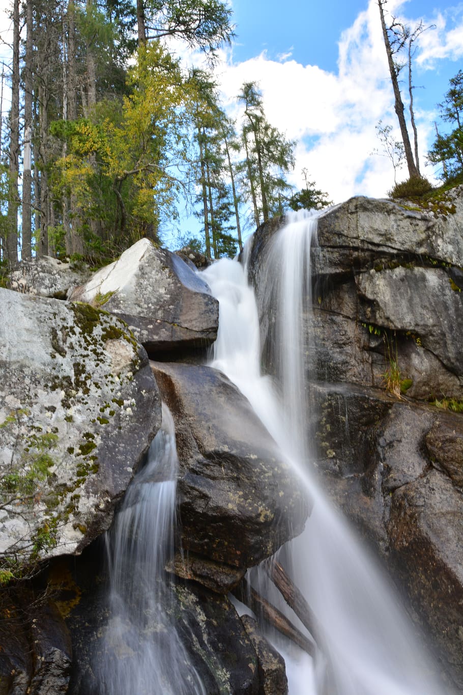 waterfall, water, nature, river, rock, slovakia, high tatras, scenics - nature, flowing water, beauty in nature