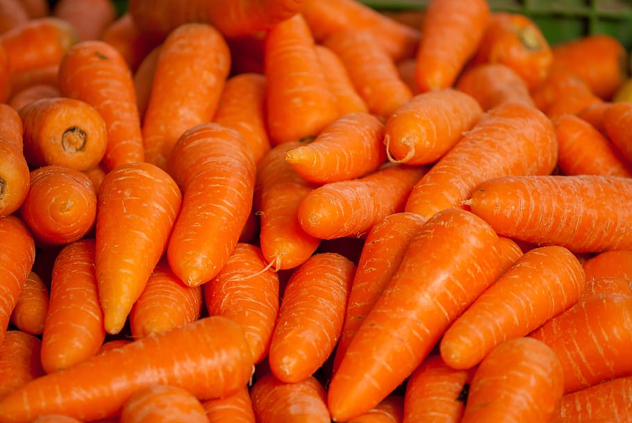 tumpukan wortel, wortel, sayuran, pasar, pertanian, mengolah, huerta, sehat, bidang, makanan
