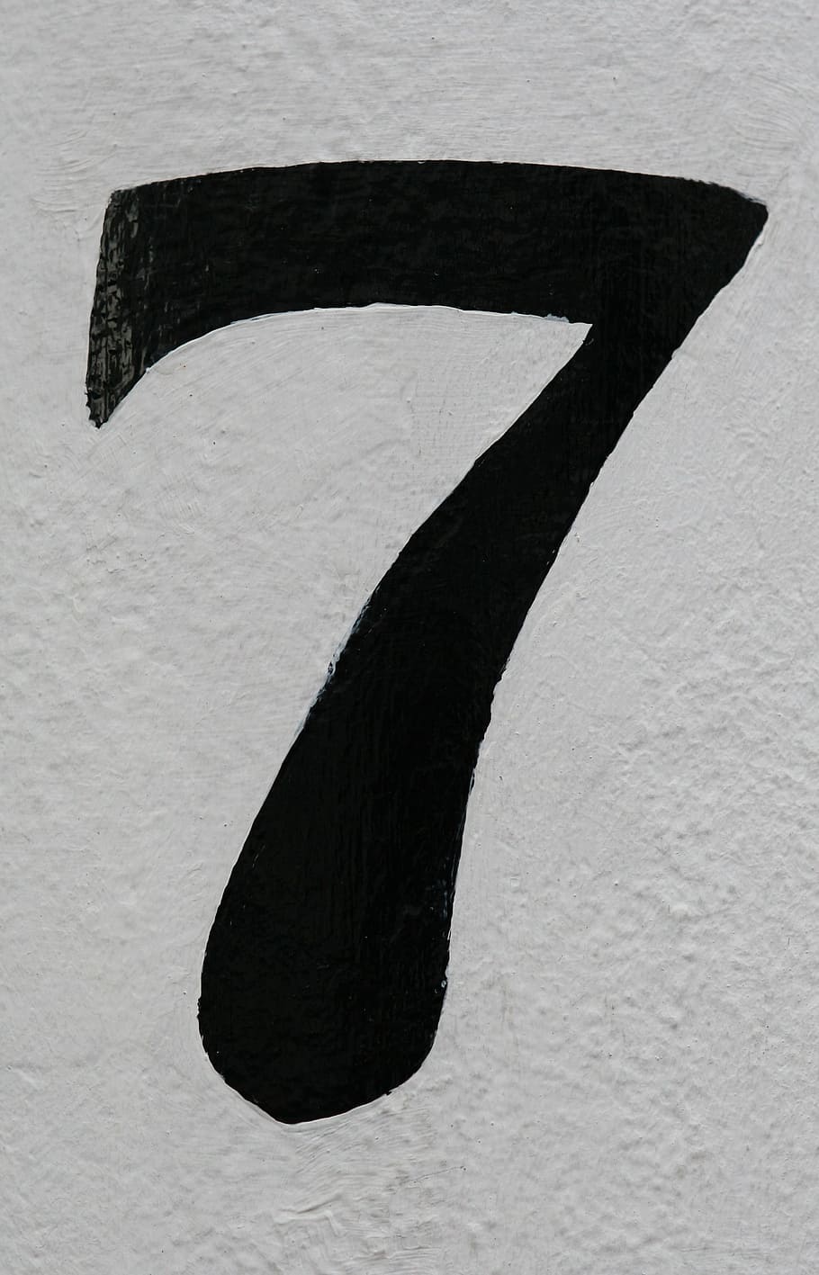 7 illustration, number, 7, abstract, address, seven, calligraphy, black color, wall - building feature, art and craft