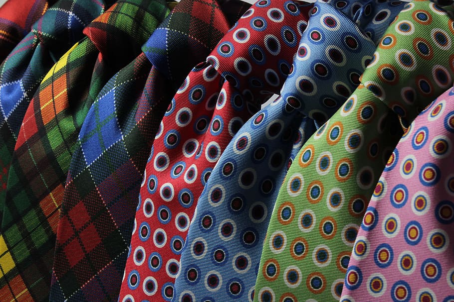 textile lot, neckties, cravats, ties, fashion, men's, clothing, elegant, multi colored, textile