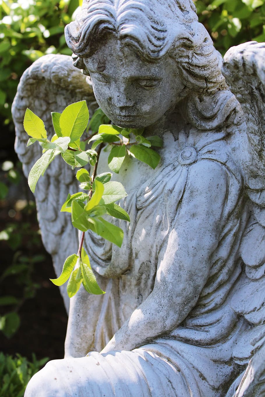 Angel, Statue, Nature, Cemetery, Grave, cemetery, grave, mourning, death, tombstone, peaceful
