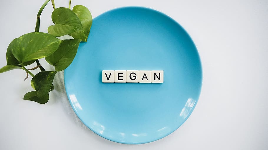 vegan, vegan diet, veganism, plant based, vegetables, studio shot, leaf, plant part, indoors, text