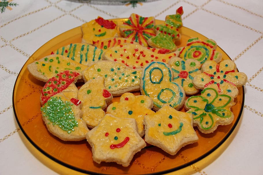 biscoito, biscoitos, ornamento, bolos, advento, doce, pequenos bolos, biscoitos de natal, alimentos, assar