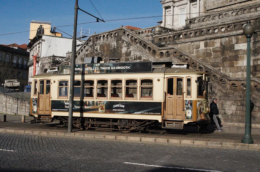 old tram, historical tram, traffic, historically, old, tram, transport, road, city, historic center
