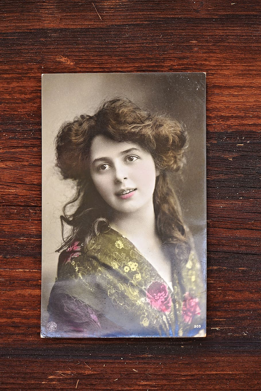 postcard, polaroid, greeting card, antique, woman, wood, close, old, portrait, indoors