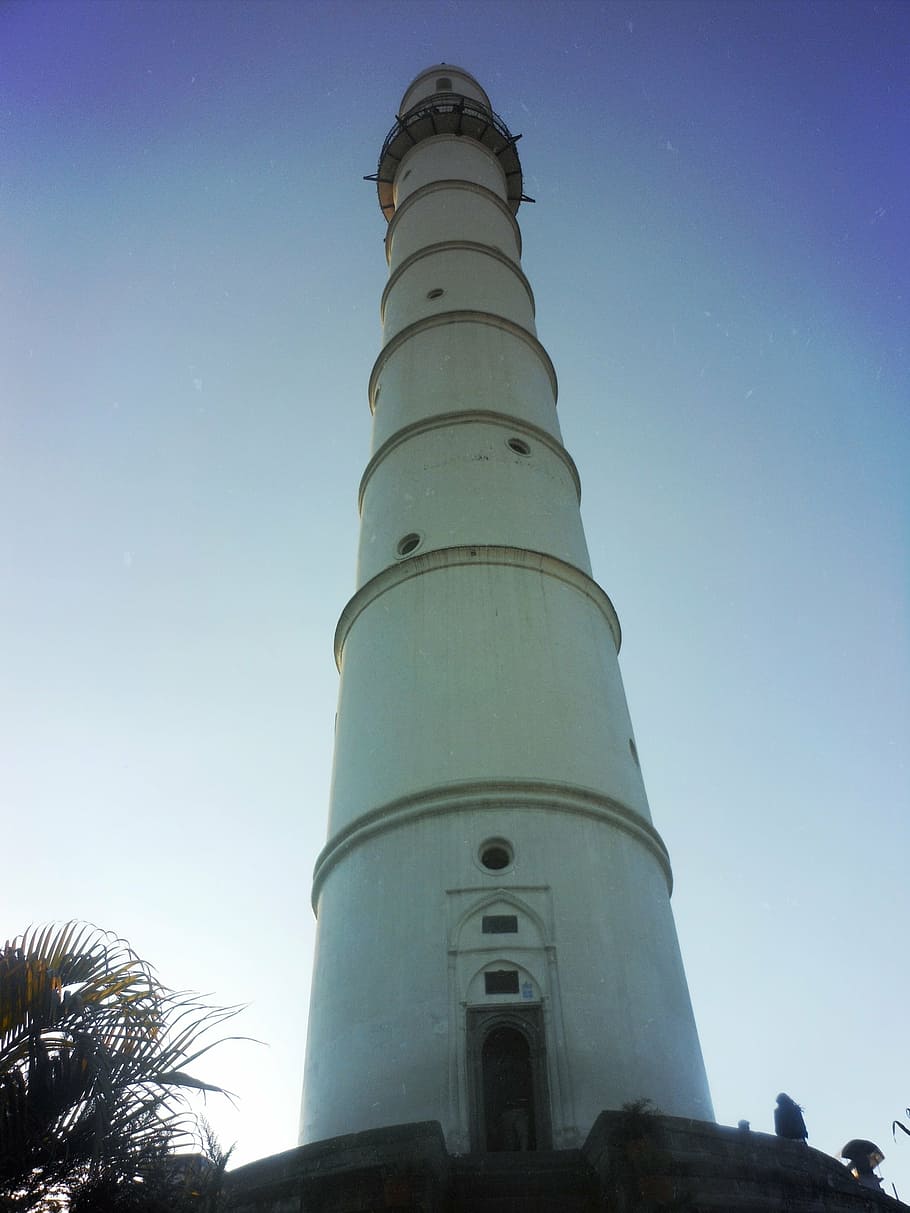 low-angle photography, white, concrete, lighthouse, daytime, low, angle, photography, light, tower