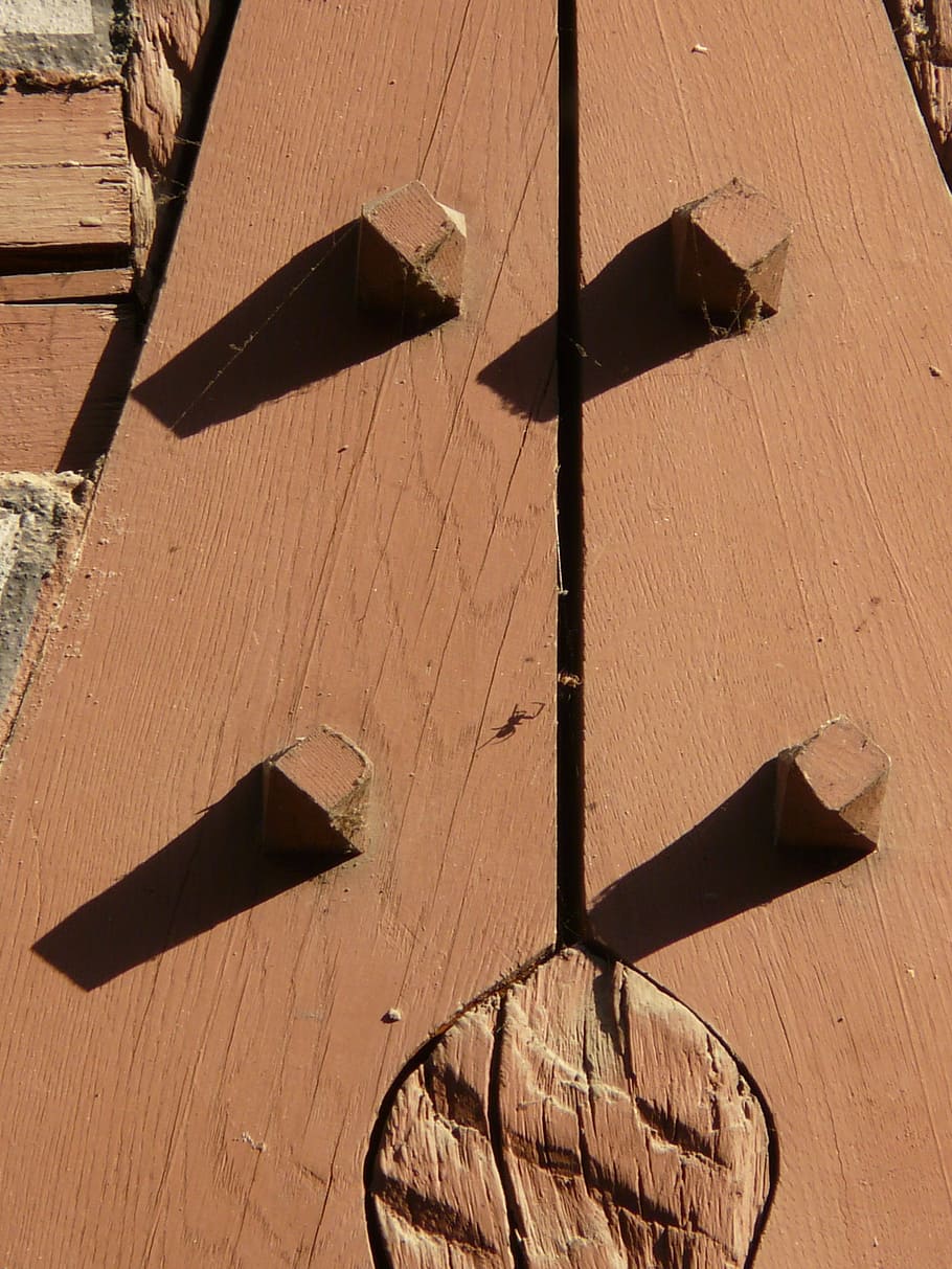 wooden nail, wood, nail, truss, fachwerkhaus, bar, entablature, sunlight, shadow, wood - material