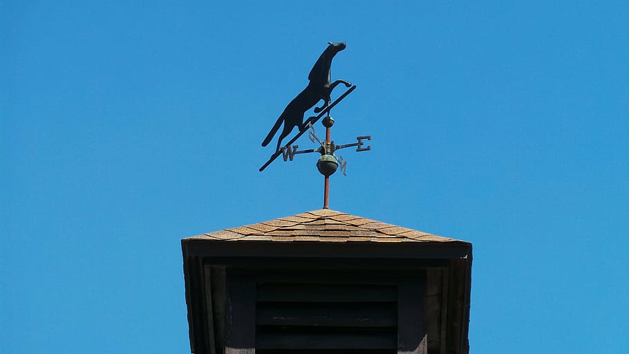 wind, black, weather, vane, direction, sky, south, west, east, north