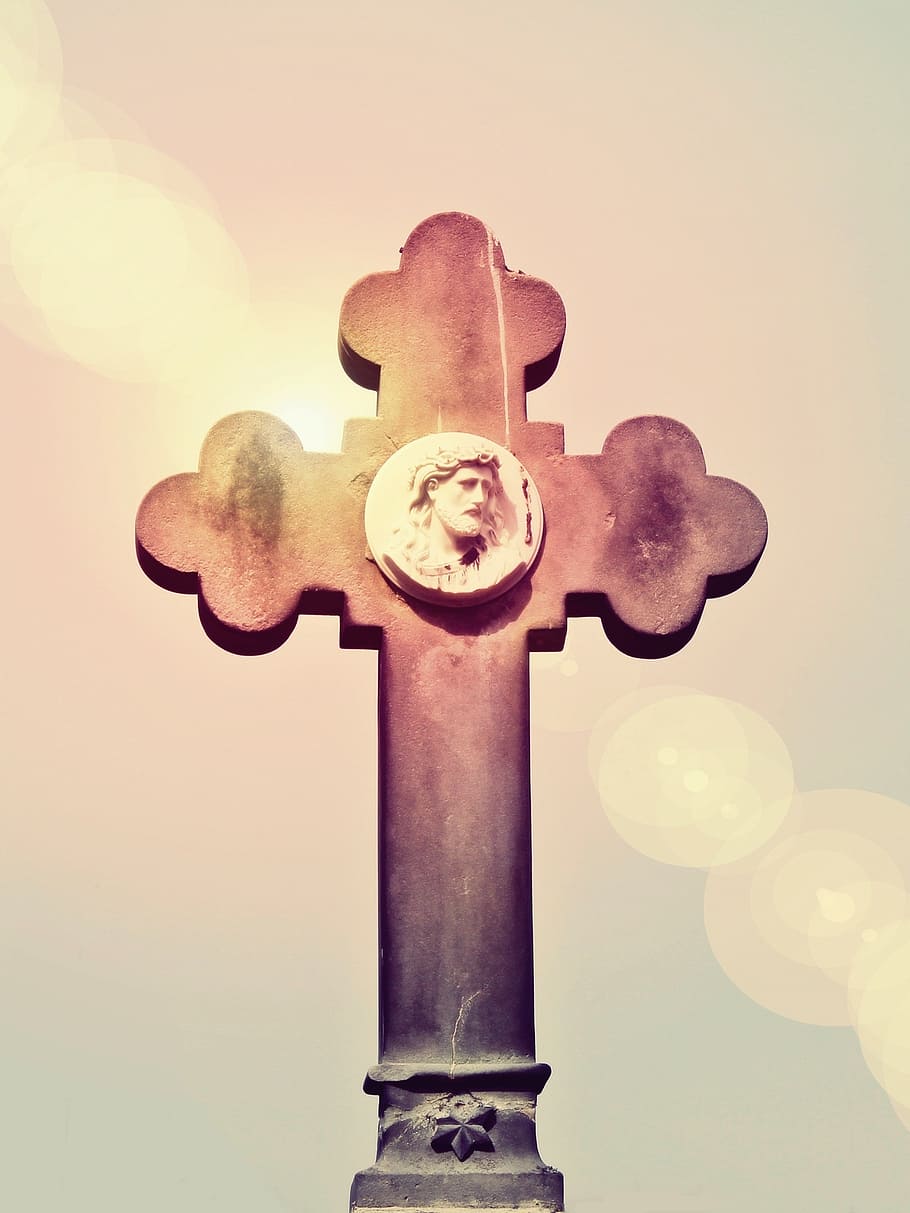 cross, cemetery, faith, mourning, tombstone, grave, death, old cemetery, hope, sign of the cross