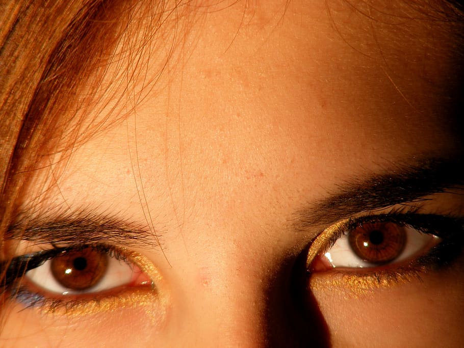 coklat, mata coklat, iris, gen, cahaya, mata, pewarna, kuning, bagian tubuh manusia, bagian tubuh