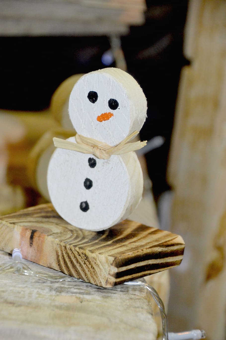 ornament, christmas, decoration, figurine, snowman, wood, crafts, white, design, handmade