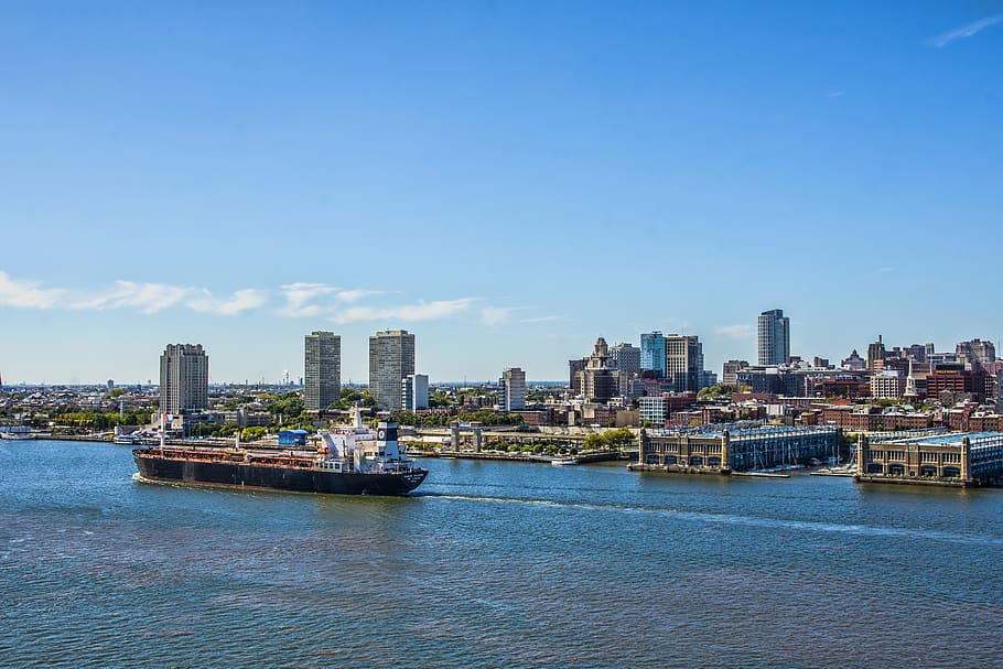 water, travel, city, harbor, architecture, philadelphia, urban, river, skyline, sky