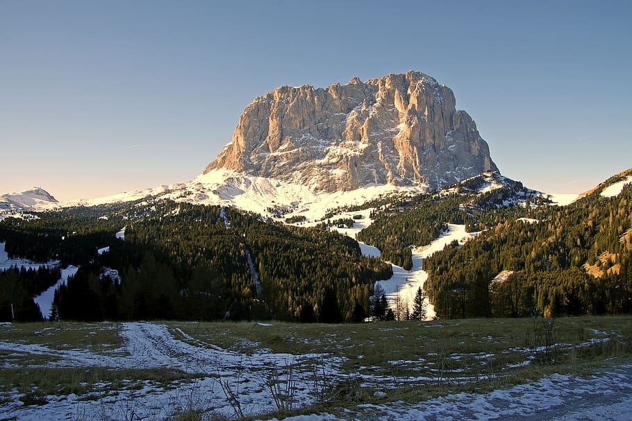 Dolomites, Val Gardena, sassolungo, step gardena, italy, south, trentino alto adige, hiking, mountain, landscape