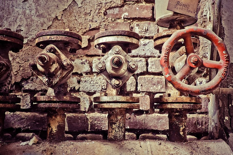 unused, valve, pipes, lost places, rooms, leave, pforphoto, old, decay, lapsed