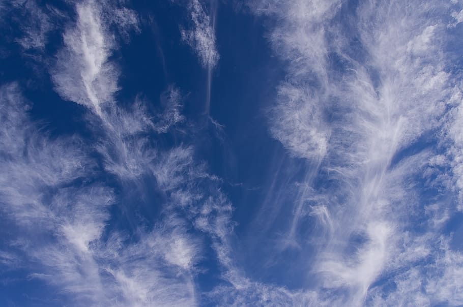 Awan, Putih, Fluffy, Halus, biru, pola, langit, awan - langit, latar belakang, cloudscape